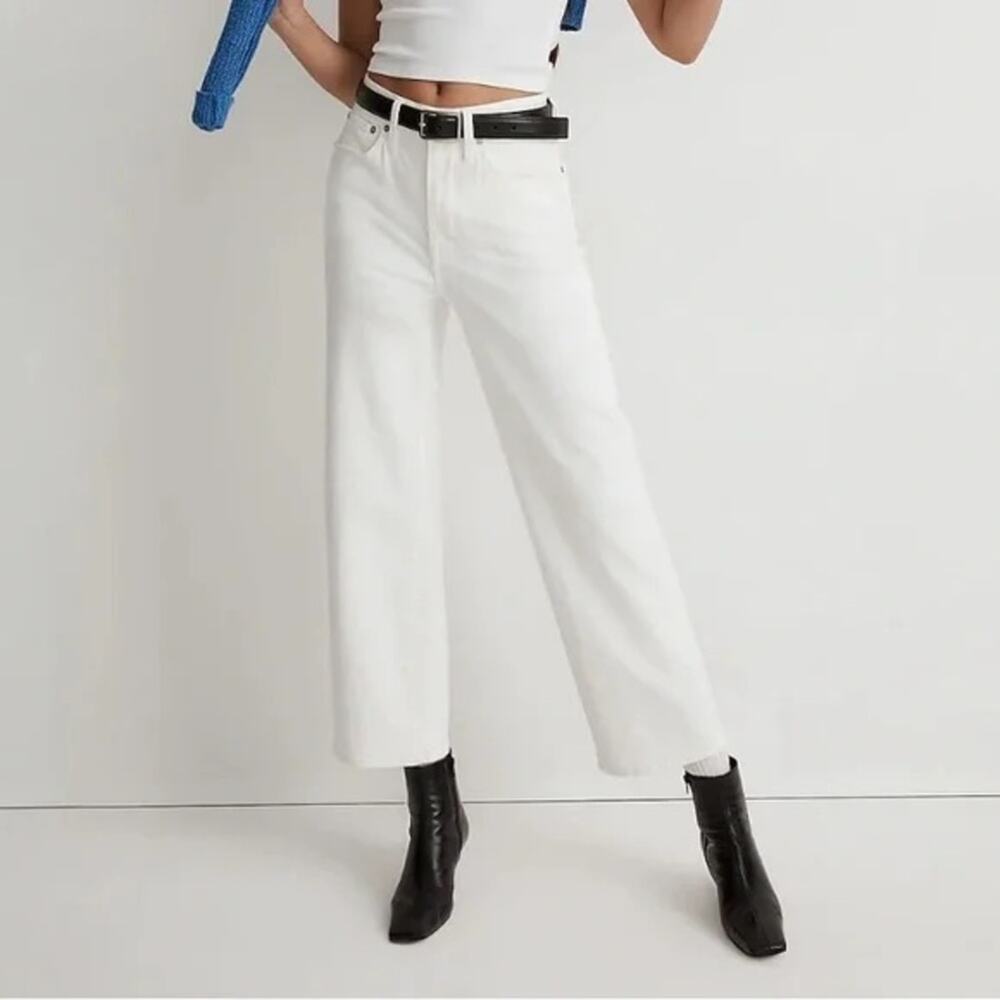 Madewell White Flare & Wide Leg Jeans